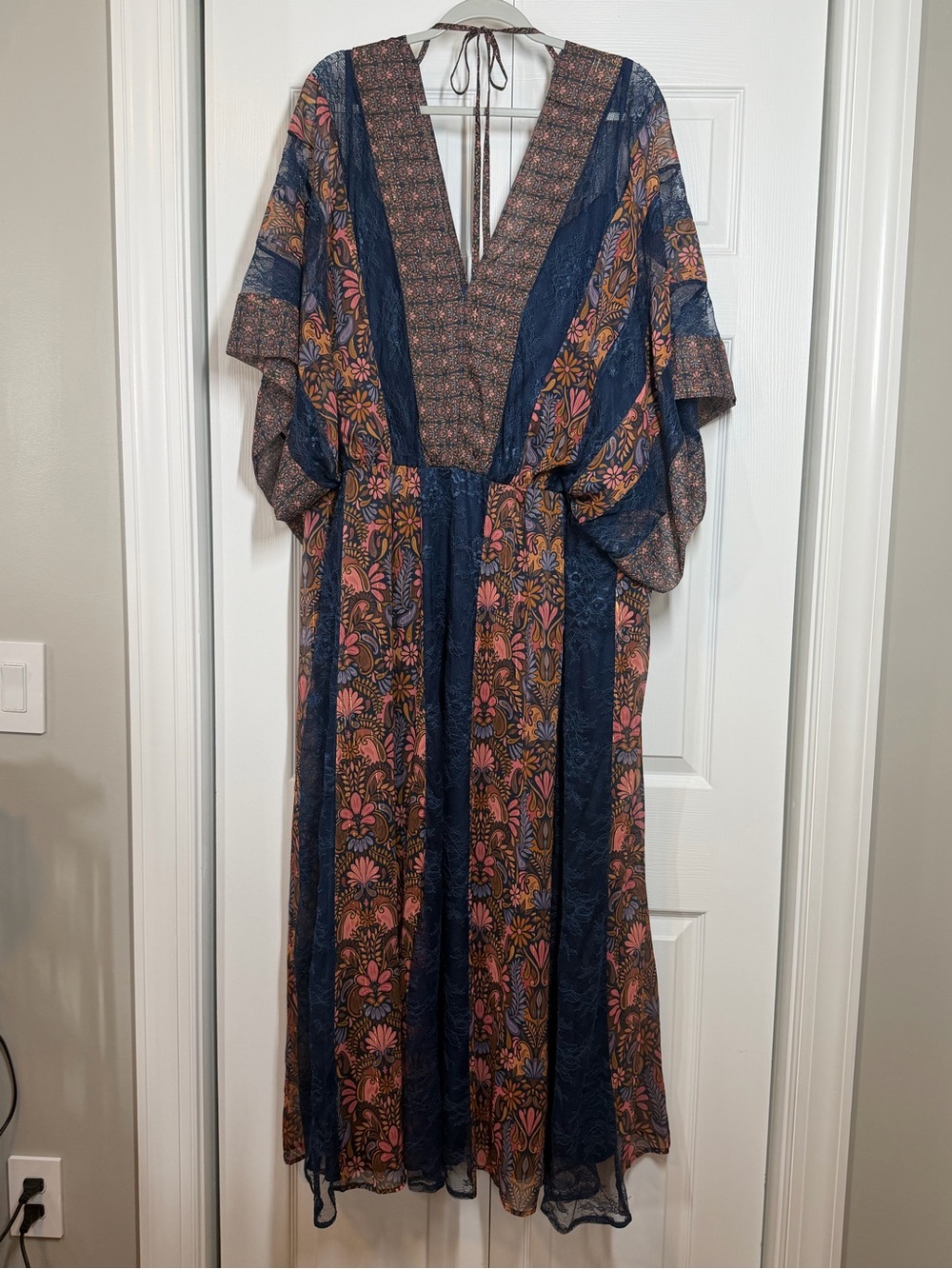 NWT Layered with Love Floral Sheer Layered Kaftan Dress Women’s 3X Boho - Picture 10 of 12